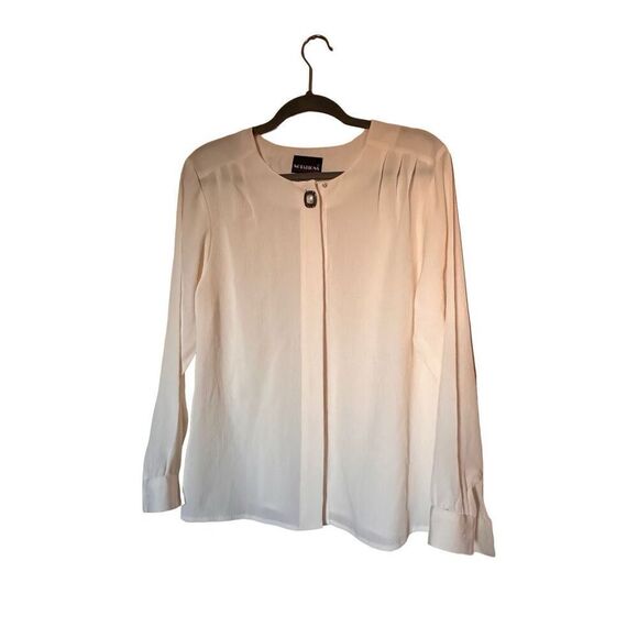 Notations White Vintage Blouse - Picture 1 of 5